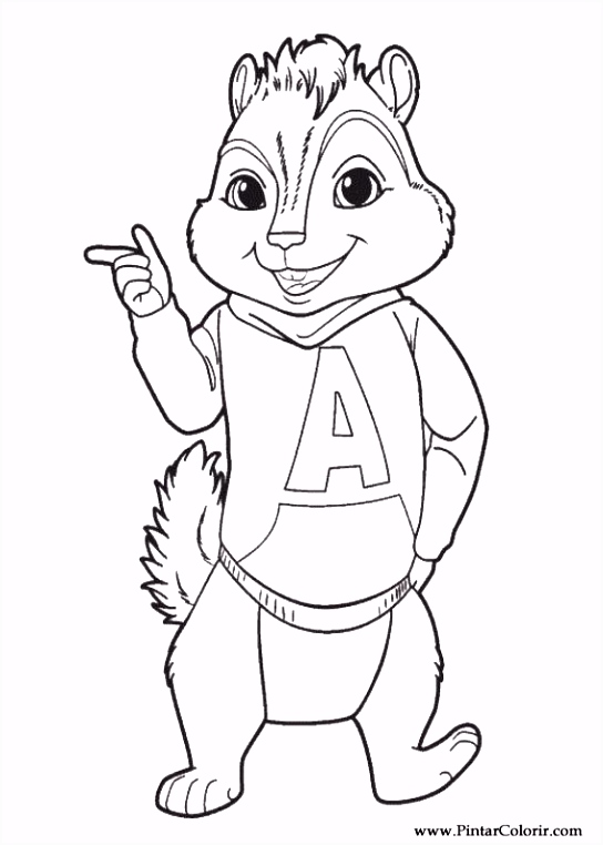 Alvin En De Chipmunks Kleurplaten Tekeningen Te Schilderen &amp; Kleur Alvin Chipmunks Print Design 017 Y8is43pif2 G5px66wzk6