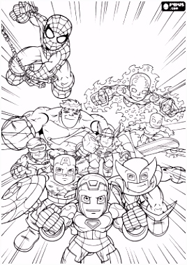Avengers Kleurplaten Marvel Superheroes Super Hero Squad Coloring Page Online Coloring X7ir18hdy7 L5klvucdsu