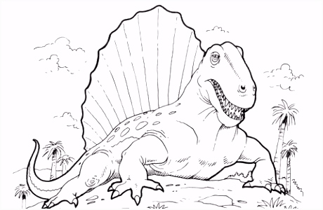 Dinosaur Kleurplaten Dimetrodon Kleurplaat G1rw91oee3 H4ozumsrc4