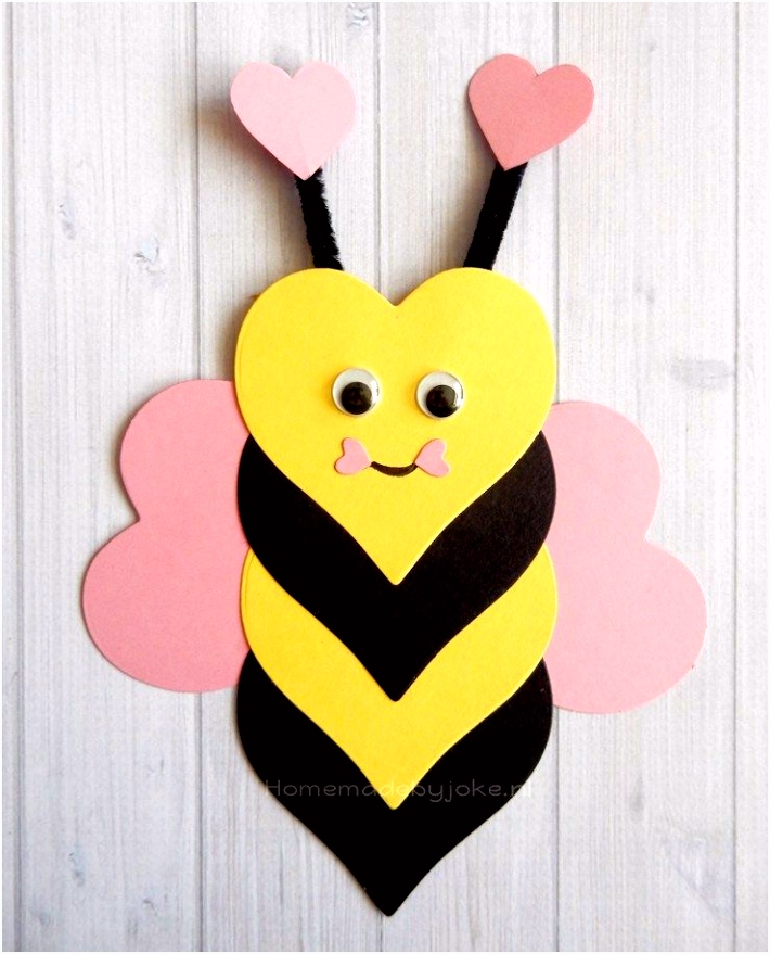 Dieren van hartjes knutselen lady bugs and buzzy bee s