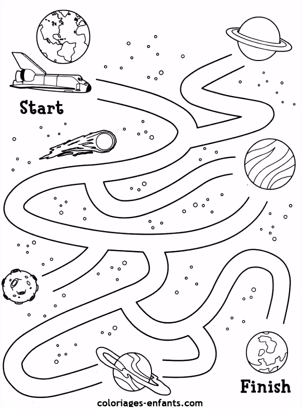 Een Raket Van Papier Space theme Space themed Maze Small Motor Skills Practice X0ph94cam6 Nuum45xee4