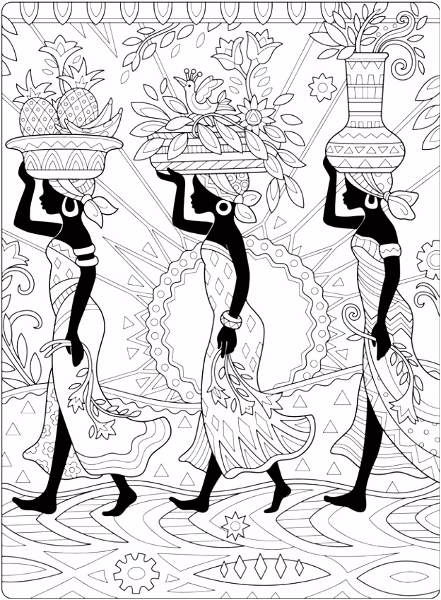 Een Wallpaper En Kleurplaten Van Jakers Creative Haven African Glamour Coloring Book K7iy12ysg6 Wvtdu2gots