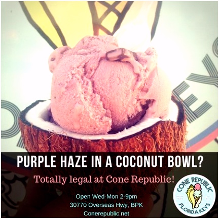 Purple Haze Ice Cream Picture of Cone Republic Big Pine Key
