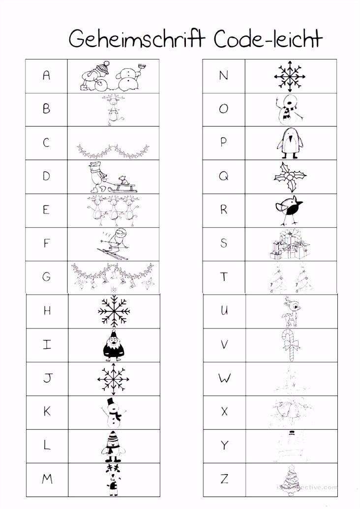Geheimschrift Nikolaus Arbeitsblatt Kostenlose DAF Arbeitsblätter