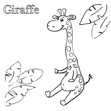 Giraffe Kleurplaten Giraffe Kleurplaten Giraffen En Olifanten