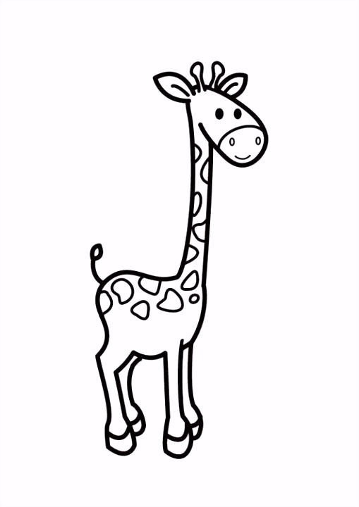 Kleurplaat giraf Tekenen & kleuren