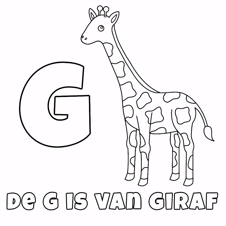 Giraf Kleurplaten Leuk Voor Kids – De G is Van Giraffe N4hg12ssc3 Tvqc52egts