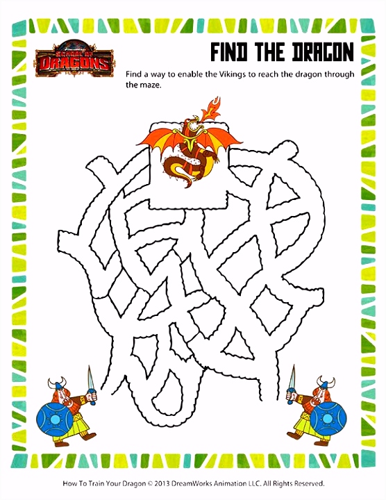 Hoe Tem Je Een Draak Vijf Jaar Later Find the Dragon Printable Mazes Worksheets Z1iq16xls1 O6jf22jigv