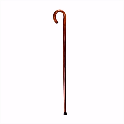Houten wandelstok met ronde handgreep