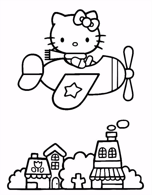 Kitty Kleurplaten Hello Kitty Kleurplaten Kitty Vliegtuig Q4mg96flc1 Xmziuhjpu0
