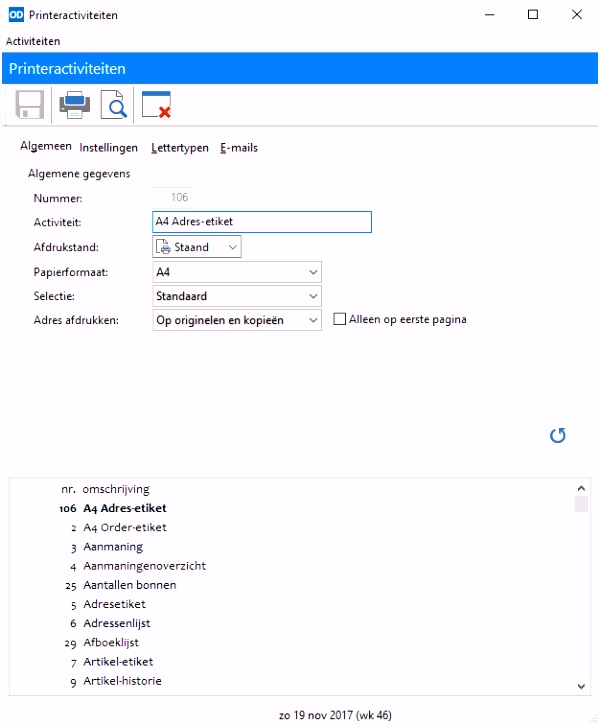 Printeractiviteiten