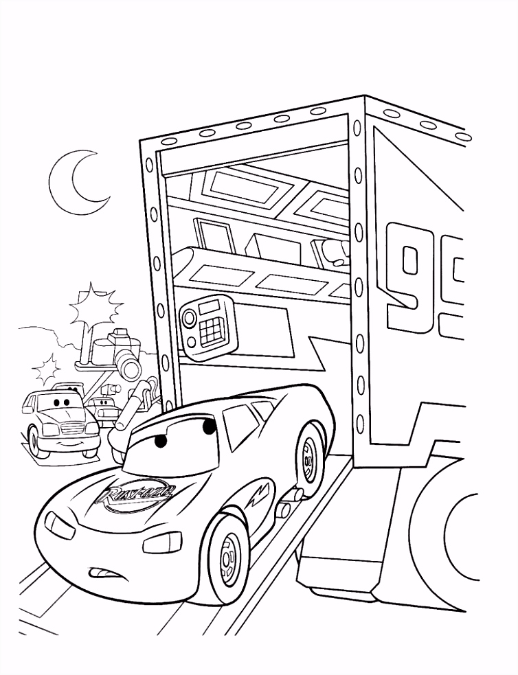 Free Printable Lightning McQueen Coloring Pages for Kids