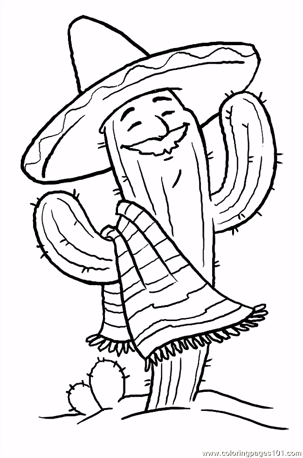 Kleurplaat Cactus 167 Free Printable Cinco De Mayo Coloring Pages for Kids P3oj54isa5 Whughubsi4