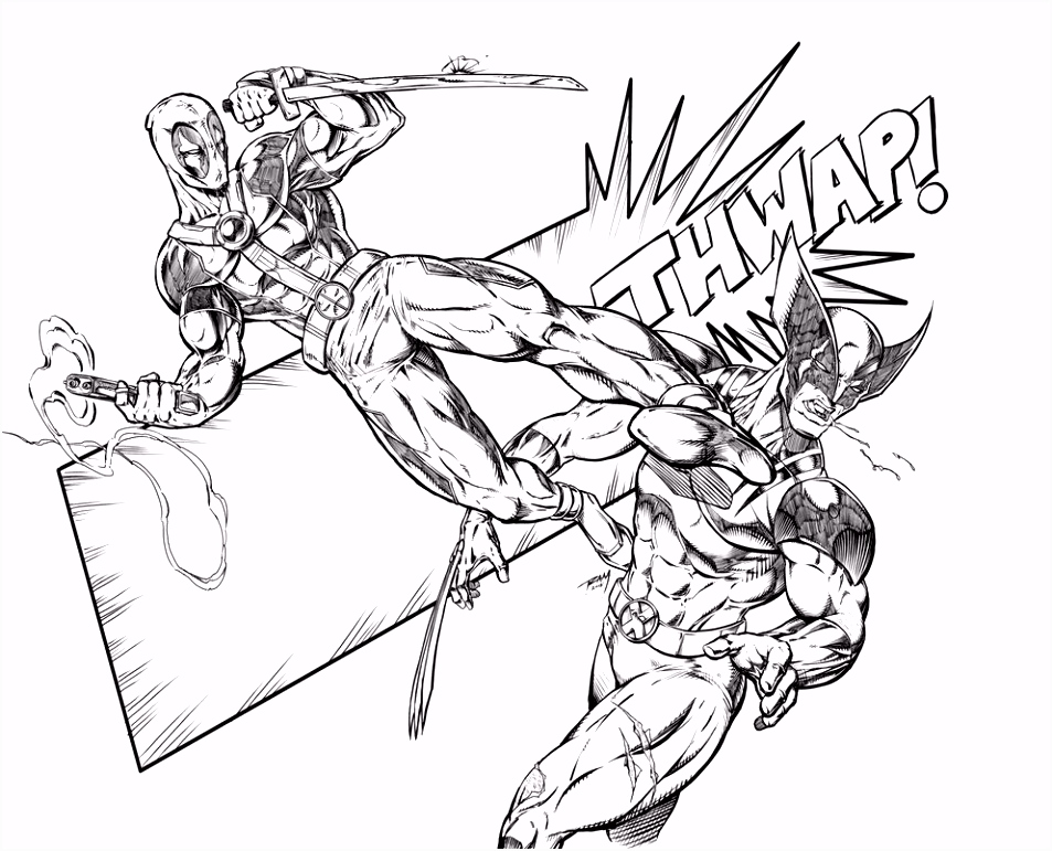 Kleurplaat Coco Deadpool Vs Wolverine Digital Pencils by Ram by Ramstudios1 E3yd83ugx3 Q6tlh2elhu