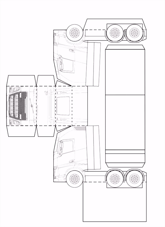 Kleurplaat Daf Xf Bouwplaat Papercraft Volvo Fh O9of63epc8 X6yu56taa5