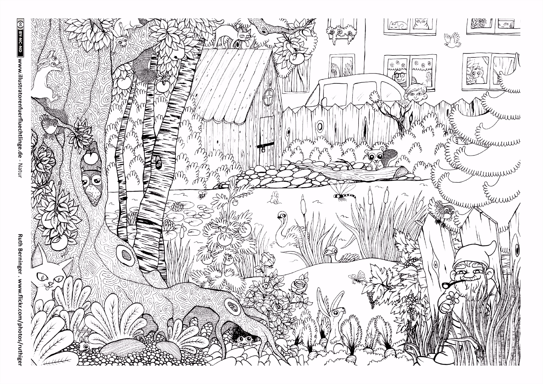 Kleurplaat Dierentuin Download Als Pdf Natur – Garten Tiere Wimmelbild Daf V3nh72ezh1 Bmna66efrh