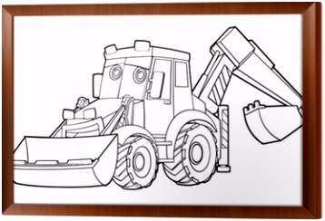 Kleurplaat Graafmachine Fotobehang Kleurplaat Graafmachine Illustratie Voor De Kinderen N5qv33msg3 Evyh45evh6