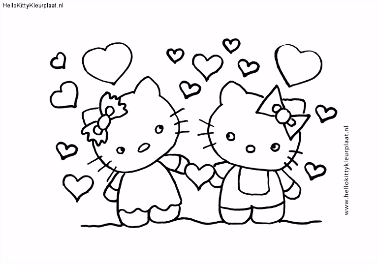 Kleurplaat Hello Kitty Kleurplaten Hello Kitty Met Hartjes Archidev H9jd43csn3 S4qts4tawm
