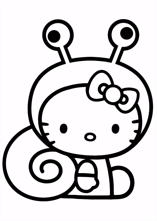 Kleurplaat Hello Kitty Snail Costume G8dt73gew6 C6yoh4eqq2