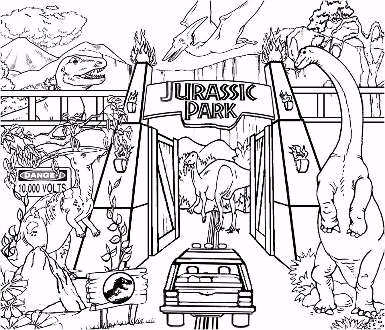 Kleurplaat Jurassic World Detailed Printable High Resolution Free Clipart Jurassic Park W4cw53hsy0 C2do6ucdfs