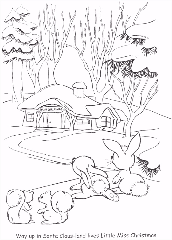Kleurplaat Kerstmis From "little Miss Christmas and Santa" Coloring Book V2wt87nte4 E5yi02iaes