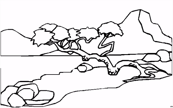 Kleurplaat Natuur Kleurplaat Landschap Volwassenen Archidev H1ua52vrf5 Kvyt54njt0