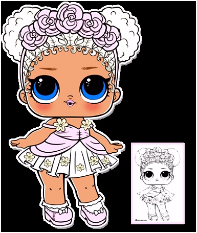 Flower Child Series 3 L O L Surprise Doll Coloring Page