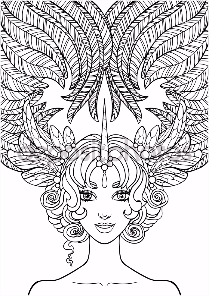 Kleurplaat Prinsessen Zentangle TarzÄ±nda Güzel Bir KÄ±zÄ±n Portresi K5yd67udh7 Wuue44mqvu