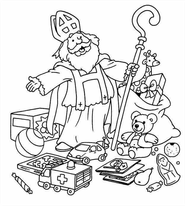 Kleurplaat Sinterklaas Sinterklaas Deelt Pakjes Uit Kleurplaat Q2bn51bkg3 Khja6srhsv