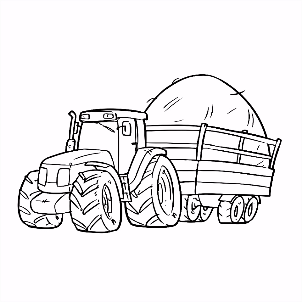 Kleurplaat Trekker Leuk Voor Kids – Tractor 0004 H1io58hak6 Y5zu04ngi6