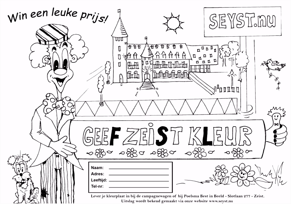 Kleurplaat Wedstrijd Winnaars Kleurplaatwedstrijd Seyst H2ql33qhv6 Nuyuu4ksuu