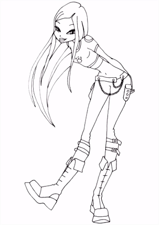 Kleurplaat Winx Winx Club Roxy Coloring Pages U1va43csf5 Mubl5slpes