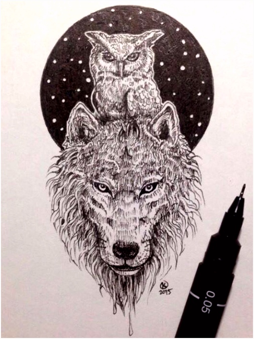 Kleurplaat Wolf Amazing Owl and Wolf Pic by Kerby Rosanes May Have to This as Z5uk11uhs2 Emte26t5wu