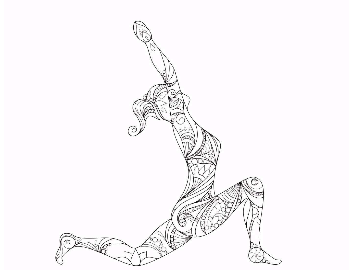 Kleurplaat Yoga Beautiful Mandala Inspired Yoga Pose Digital Print S1um55hhw3 Iuirv50ecu