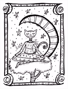 Kleurplaat Yoga Yoga Kitties Coloring Book Hippie Art Hippie by Dawncollinsart Cat A6ur98eod4 Curgs2qas5