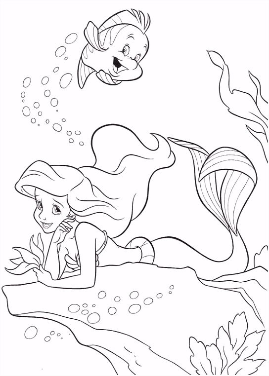 Kleurplaat Zeemeermin Coloring Page Ariel the Little Mermaid Kids N Fun E5db28ens0 G2nn4utmu4