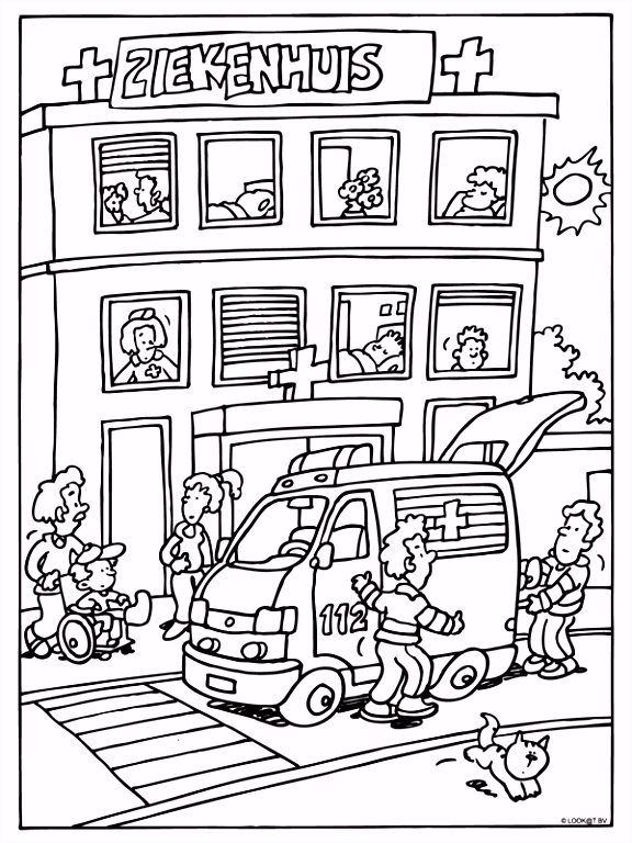 Kleurplaat Ziekenhuis Kleurplaat Ziekenhuis Ambulance Kleurplaten B1dy18eat1 B2os5m0eam