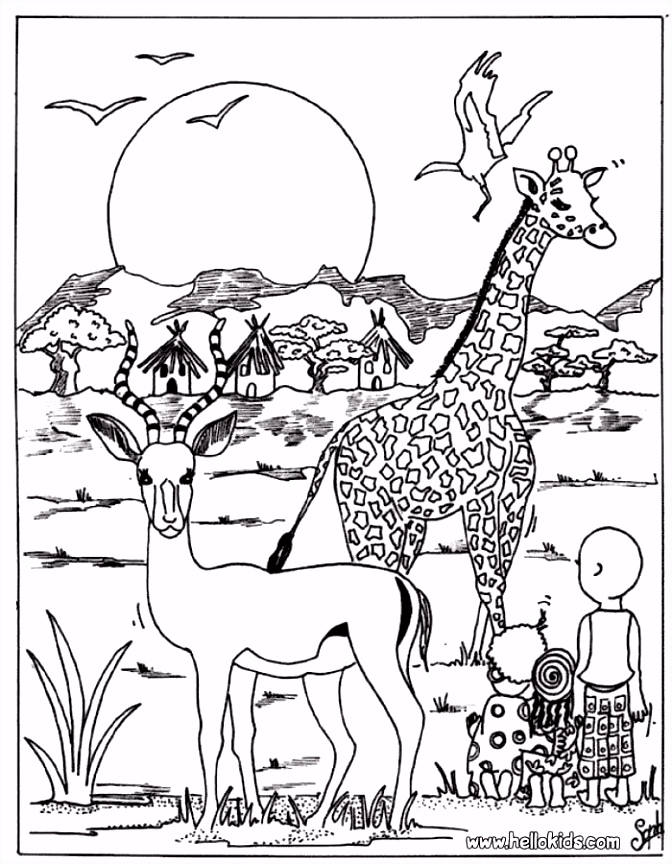 Kleurplaten African Safari 3d Part Of Our Africa Virtual Coloring Book Print It Yourself by S7nl87nu03 G4gzmmkyy5