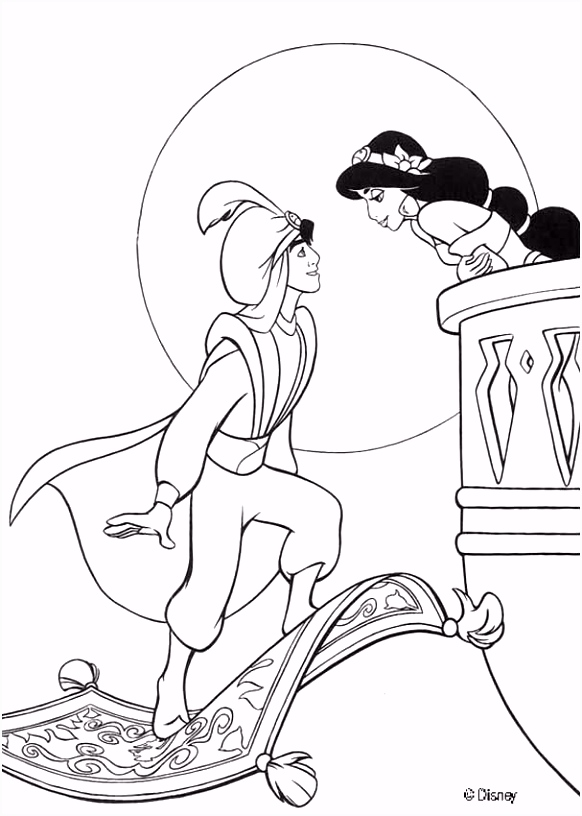 Kleurplaten Aladdin Aladdin Coloring Pages Princess Jasmine and Her Pet Tiger N3mg96sgp3 Nuous2jkt5