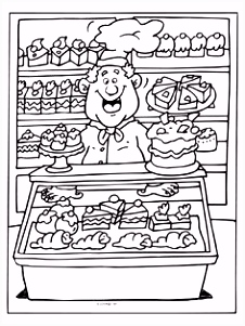 bakkerij winkel kleurplaat Google zoeken bakker