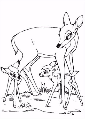 Kleurplaten Bambi Bambi Feline En Zijn Moeder Kleurplaat T9tt55fel5 N2xe6vimeu
