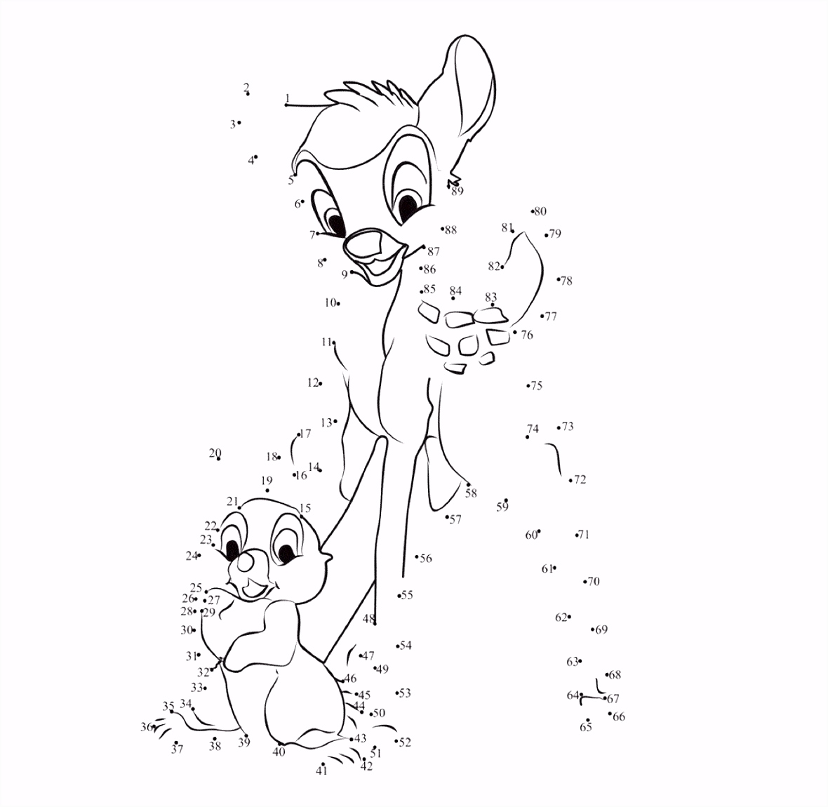 Kleurplaten Bambi Kleuren Puntjes Verbinden Bambi Kleurplaten Z1im33dzb7 Bmixuusex6