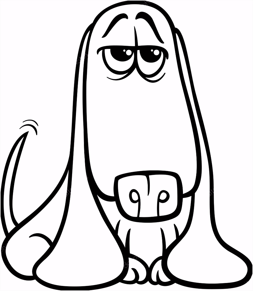 Kleurplaten Basset Basset Hond Cartoon Kleurplaat — Stockvector © Izakowski N1qb33dfx6 Y5bcm5ituu