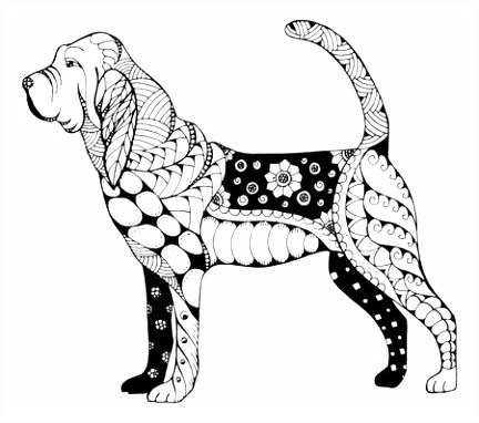 Kleurplaten Bloedhond Schotse Terri Rhond Zentangle Stileerde Vector Illustratie E4pz41bsu3 D4iwm6o4u5