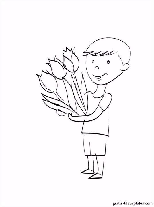 Kleurplaten Boeketten Jongen Met Een Boeket Van Bloemen J1or41joi6 N4wsvmhfi4
