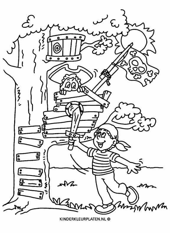 Kleurplaten Boomhutten Kleurplaat Boomhut Piraat Algemeen T1fh74zlu5 B2fa04jses