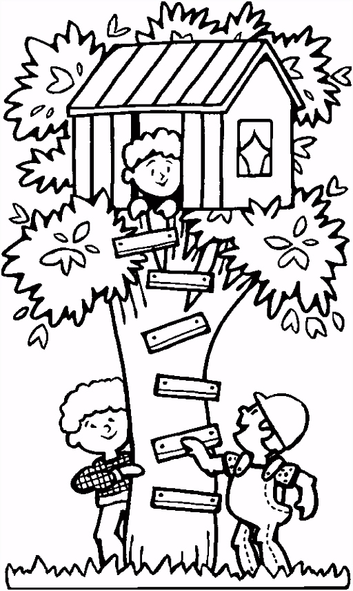 Kleurplaten Boomhutten Zomer Kleurplaten Boomhut R8nw16ish3 G5iu5haib6