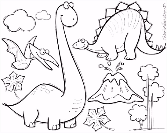 Kleurplaten Brachiosaurus Dinosaur Clipart Digital Stamp Black Doodle Cute Pterodactyl C7il26yg02 W5rl55rbc5