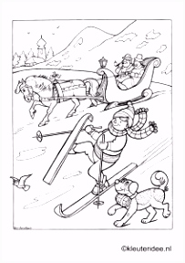 Kleurplaten Bruine Beer Kleurplaat Skie N Kleuteridee Winter Preschool Coloring thema H3bx62bla8 Puigv6fab4