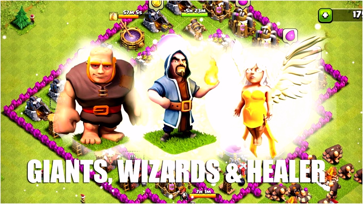Kleurplaten Clash Of Clans Clash Of Clans Part 16 Giants Wizards Healer Rush T3ph55ilp5 S4esvuwdmm